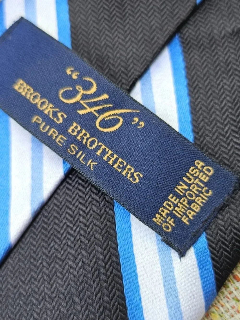 Vintage Brooks Brothers 346 Striped Silk Tie Men Neck Tie Classic Tie Made USA